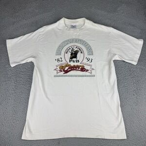 Cheers Vtg 93 T-Shirt 11 years of excellence Bull & Finch Pub Single Stitch Lg